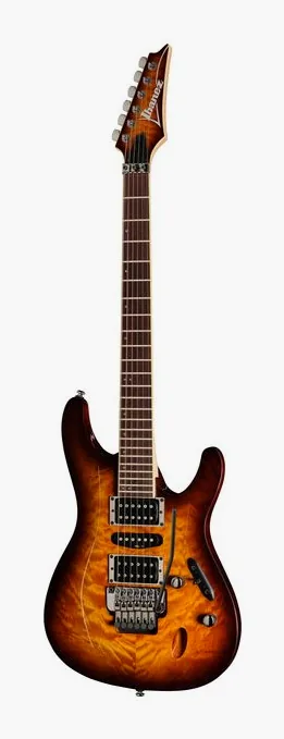 Ibanez S670QM-DEB sfotografowana frontalnie