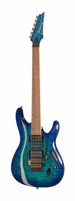Ibanez S670QM-SPB sfotografowana frontalnie