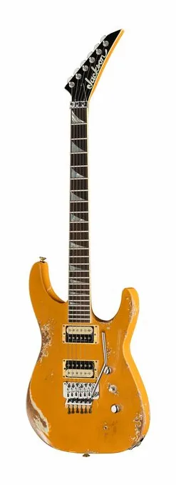 Jackson Custom Shop USA Soloist BY Rel ujęta od przodu na neutralnym tle