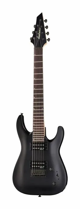 Jackson JS22-7 Dinky AH SB ujęta od przodu na neutralnym tle