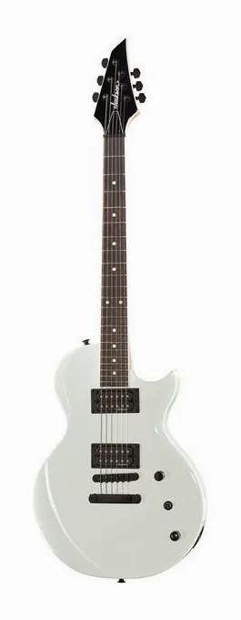 Jackson JS22 AH SC Monarkh Snow White ujęta od przodu na neutralnym tle