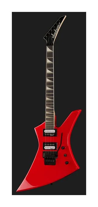 Jackson JS32 Kelly Snow White ujęta od przodu na neutralnym tle