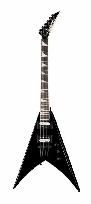 Jackson JS32T King V AH BK ujęta od przodu na neutralnym tle