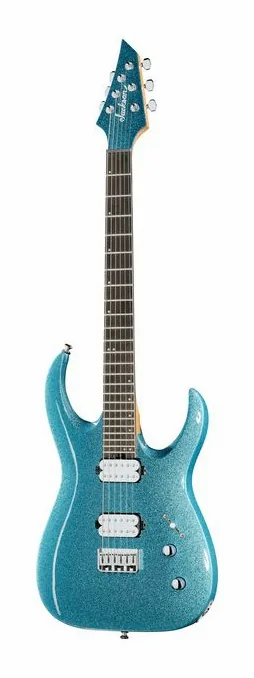 Jackson Pro MM Jugg HT 6 Blue Sparkle ujęta od przodu na neutralnym tle