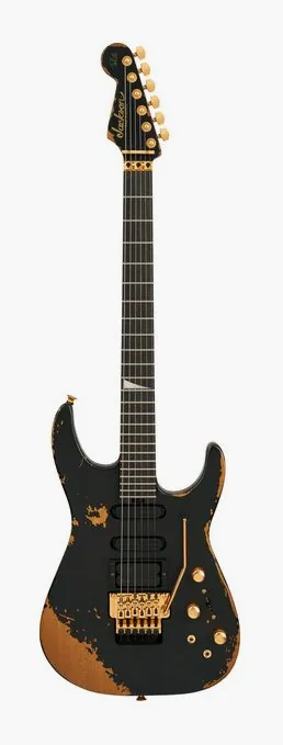 Jackson Pro Phil Collen PC1- E WBLK sfotografowana frontalnie