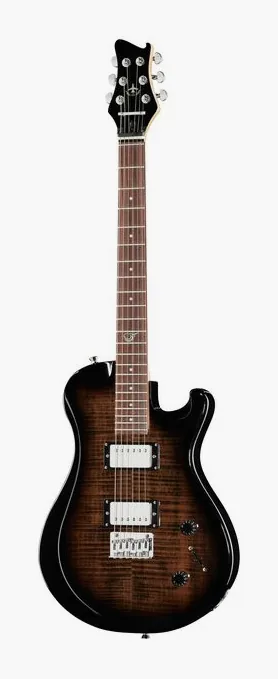Journey Instruments OE990BK Travel El. Guitar BK sfotografowana frontalnie