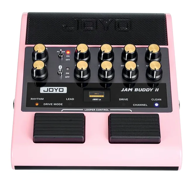 Joyo Jam Buddy II Pink, panel sterowania z bliska