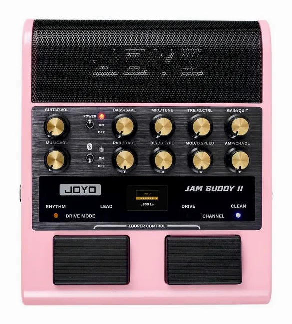 Joyo Jam Buddy II Pink, panel sterowania z bliska