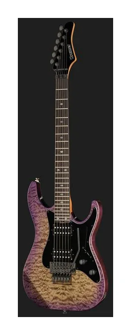 Kramer Guitars Quilt HHFR Ultraviolet Burst, prog zerowy i pierwsze pozycje na gryfie