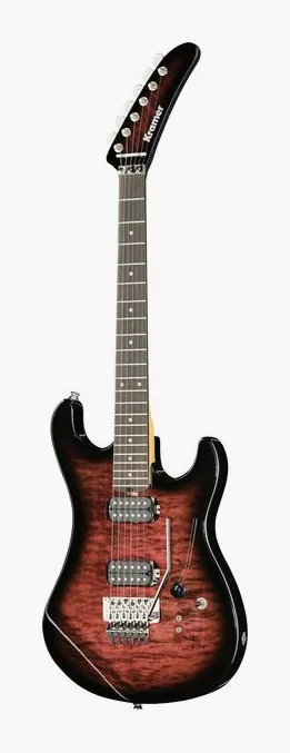 Kramer Guitars The 84 HH Quilt Magenta Burst z bliska od przodu