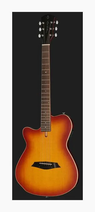 Larry Carlton G5A Tobacco Sunburst LH, przetworniki i gałki regulacji