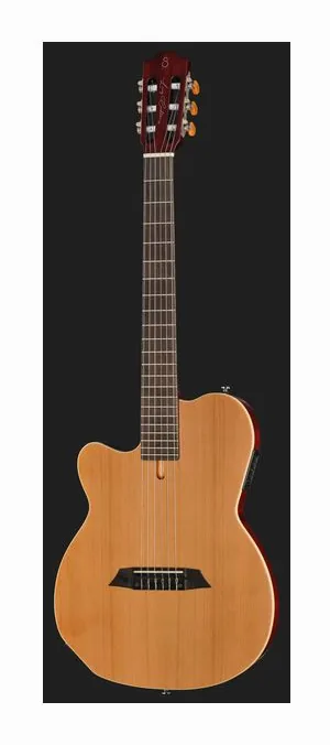 Larry Carlton G5N Natural LH, korpus i lakier z bliska
