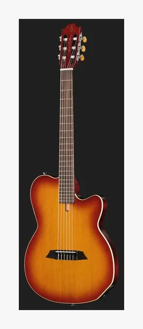 Larry Carlton G5N Tobacco Sunburst, przełącznik przetworników i gniazdo wyjściowe