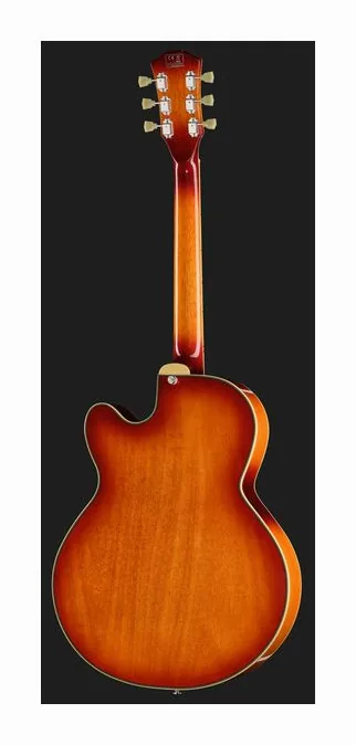 Larry Carlton H7F Tobacco Burst, tył korpusu