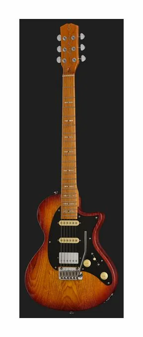 Larry Carlton I5S Tobacco Sunburst, linie korpusu z góry