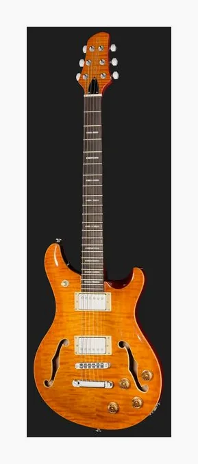 Larry Carlton Q7 Hollow Amber Burst, profil boczny korpusu