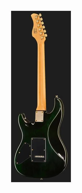 Larry Carlton S10 HSS Transparent Green, prog zerowy i pierwsze pozycje na gryfie