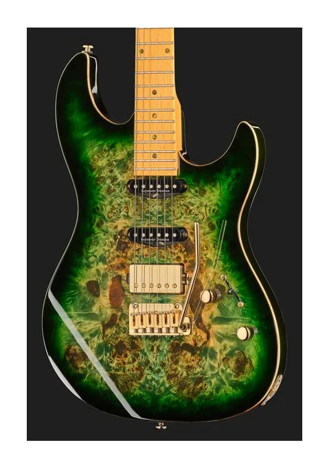 Larry Carlton S10 HSS Transparent Green, profil boczny korpusu