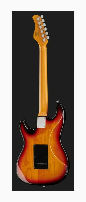 Larry Carlton S5 3-Tone Sunburst, linie korpusu z góry