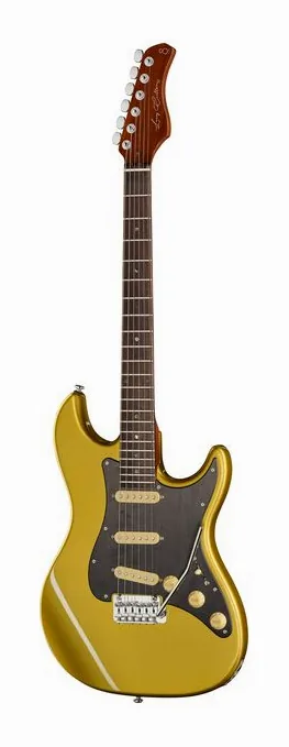 Larry Carlton S7 Metallic Gold New Gen ujęta od przodu na neutralnym tle