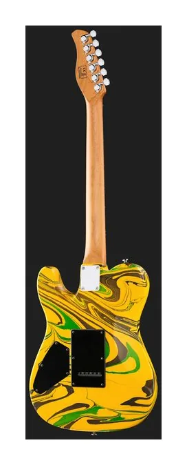 Larry Carlton T7 SW Yellow Swirl, przetworniki i gałki regulacji