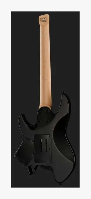 Larry Carlton X6 Headless 7 Black Satin, główka z kluczami i logo