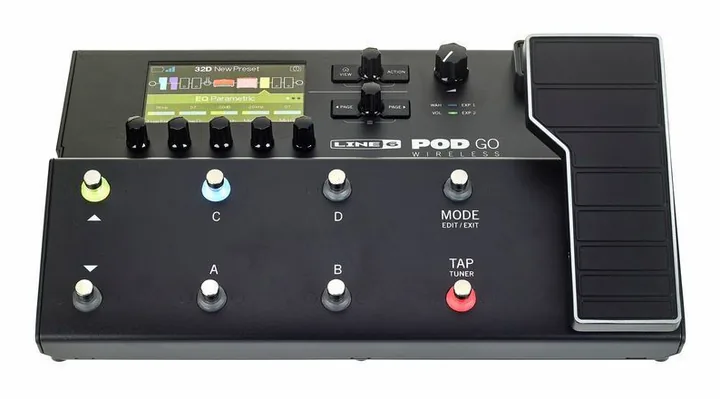 Line6 Pod GO Wireless, wejścia i wyjścia z boku
