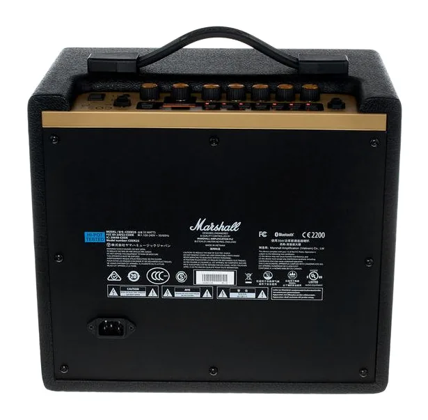 Marshall Code 25, panel sterowania z bliska
