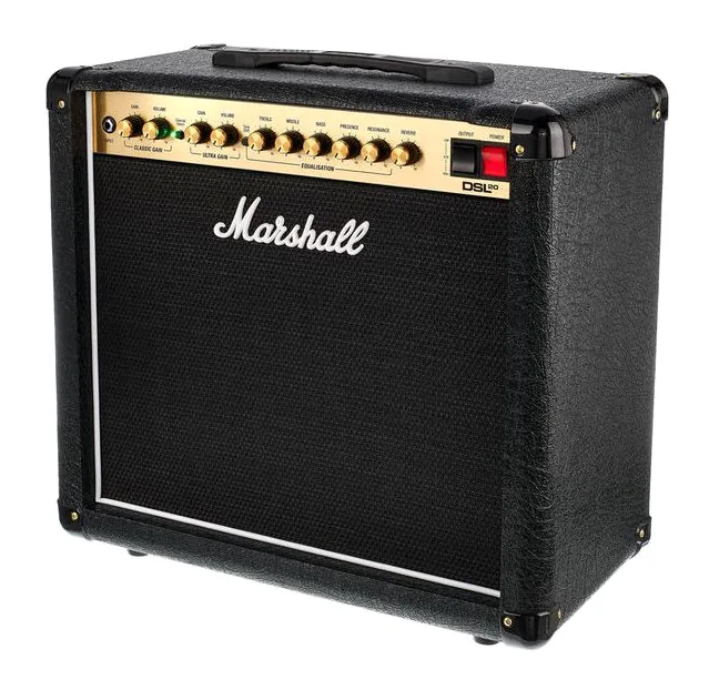 Marshall DSL20CR ujęta od przodu na neutralnym tle