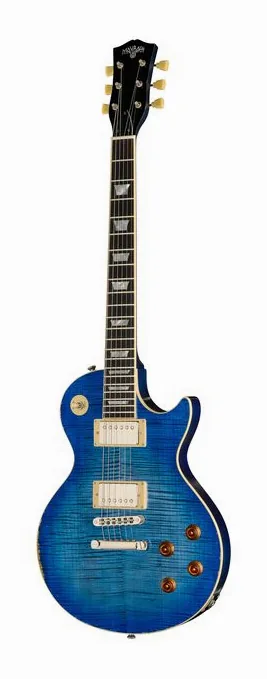 Maybach Lester Blue Burst Custom Aged z bliska od przodu