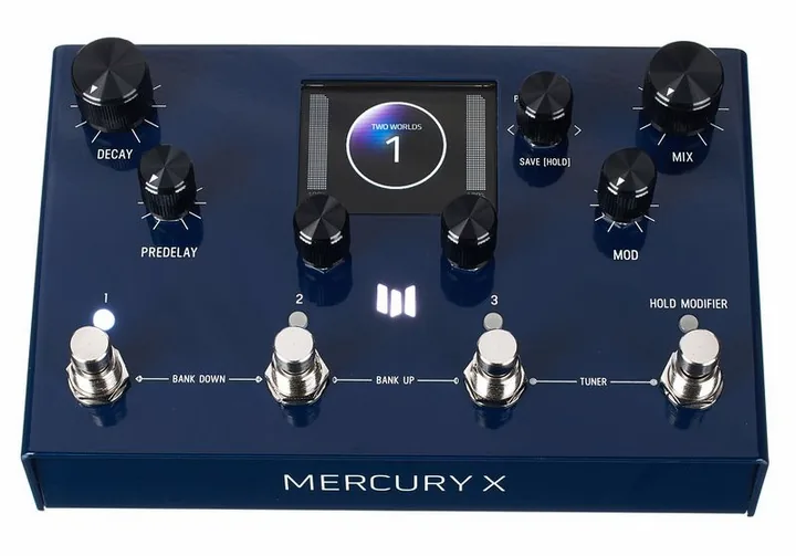 Meris Mercury X Reverb Pedal, grafika panelu górnego