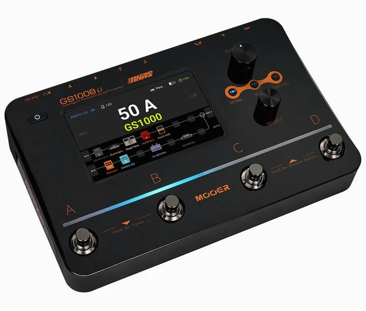Mooer GS1000 Li Amp Sampling z bliska od przodu
