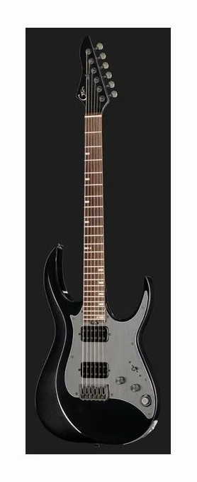 Mooer GTRS Guitars Modern 800 PBK, główka z kluczami i logo