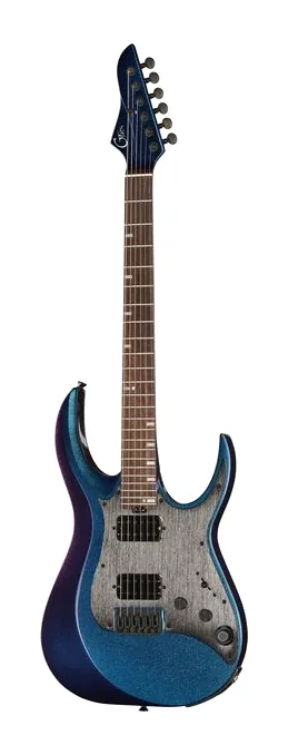 Mooer GTRS Guitars Modern 800 BLC ujęta od przodu na neutralnym tle
