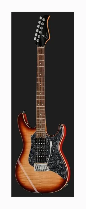 Mooer GTRS Soloist 810 Brown Burst, przetworniki i gałki regulacji