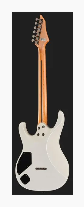 Mooer MMT100 Guitar Pearl White, główka z kluczami i logo