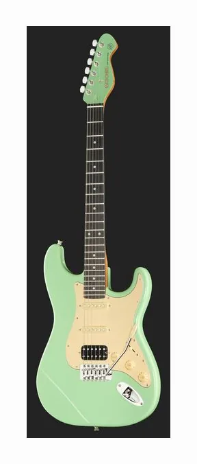 Mooer MSC10 Pro Guitar Surf Green, gryf i podstrunnica z boku