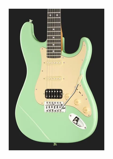 Mooer MSC10 Pro Guitar Surf Green, gryf i podstrunnica z boku