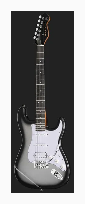 Mooer MSC12 Pro Guitar Iron Silver, korpus i lakier z bliska