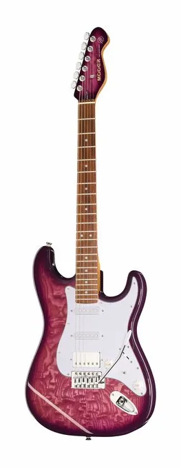 Mooer MSC20 Pro Guitar Prune Purple sfotografowana frontalnie