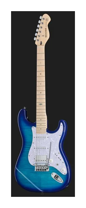 Mooer MSC30 Pro Guitar Lake Blue, gryf i podstrunnica z boku
