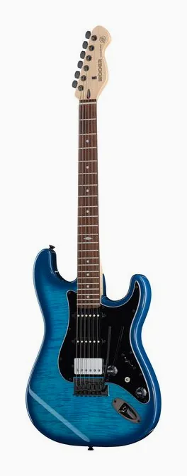 Mooer MSC31 Pro Guitar Blue Burst z bliska od przodu