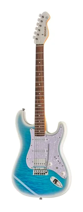 Mooer MSC40 Pro Guitar Dreamy Blue ujęta od przodu na neutralnym tle