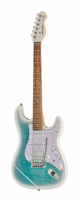 Mooer MSC41 Pro Guitar Dreamy Blue ujęta od przodu na neutralnym tle