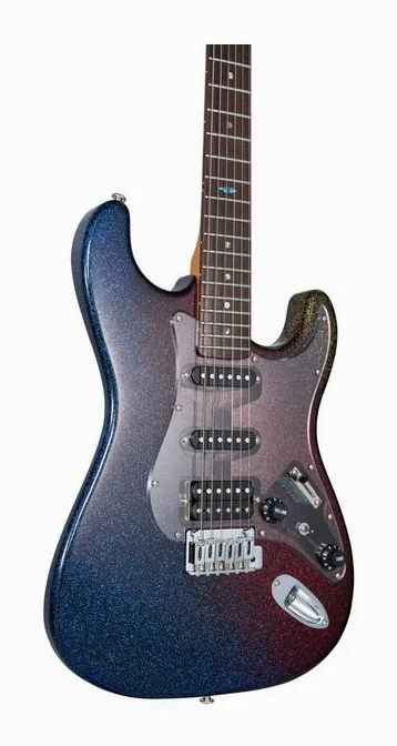 Mooer MSC50 Pro Guitar Starry Night, korpus i lakier z bliska