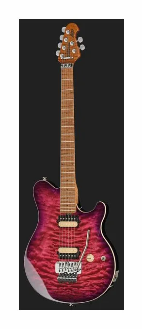 Music Man Axis Ollalieberry Flame z bliska od przodu