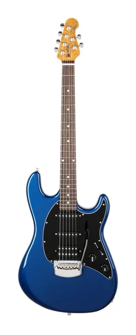 Music Man Cutlass HSS Lakeside Blue ujęta od przodu na neutralnym tle