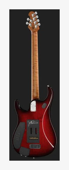 Music Man JP15 Baritone BFR Cherry CS, główka z kluczami i logo