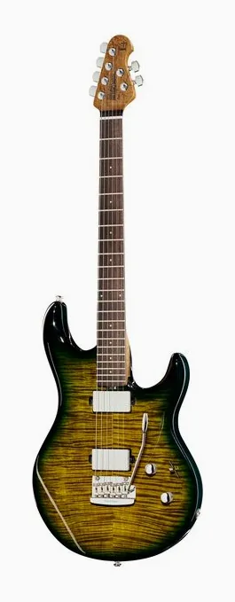 Music Man Luke IV HH Gator Burst z bliska od przodu