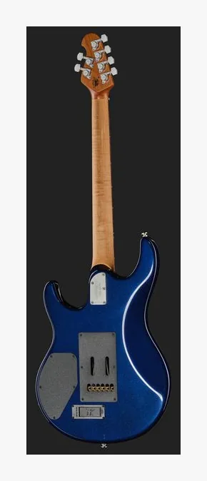 Music Man Luke IV HSS Butane Blue, korpus i lakier z bliska